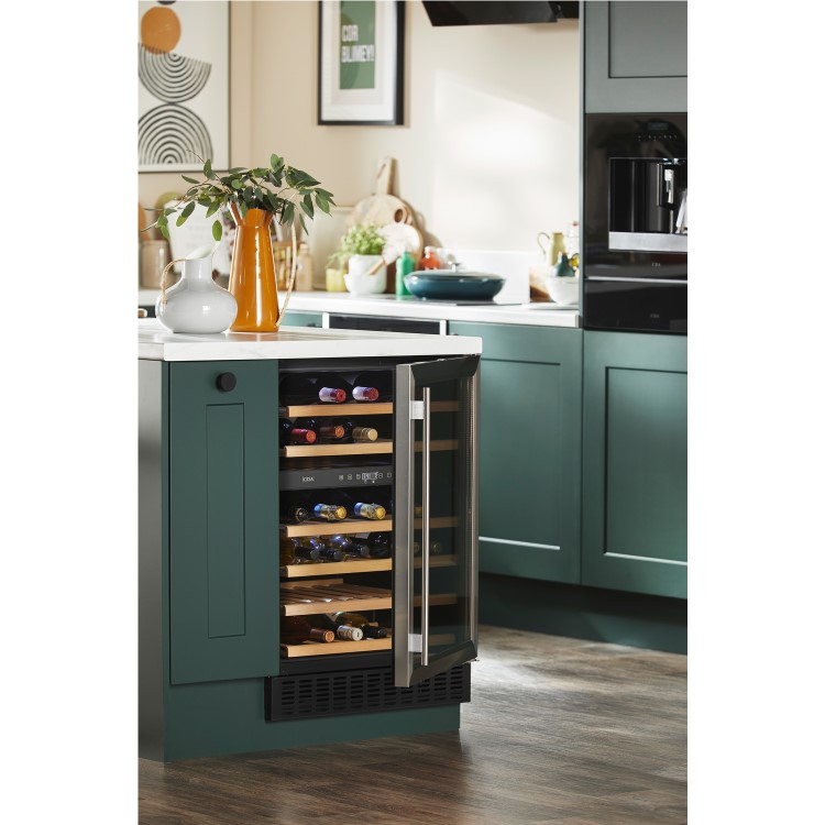 Refurbished CDA CFWC604SS Freestanding 46 Bottle Dual Zone Under Counter Wine Cooler Stainless Steel