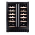 CFWC624BL CDA 40 Bottle Capacity  Dual Zone Freestanding 60cm Under Counter Wine Cooler - Black