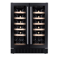 CDA 40 Bottle Capacity  Dual Zone Freestanding 60cm Under Counter Wine Cooler - Black CDA 40 Bottle Capacity  Dual Zone Freestanding 60cm Under Counter Wine Cooler - Black