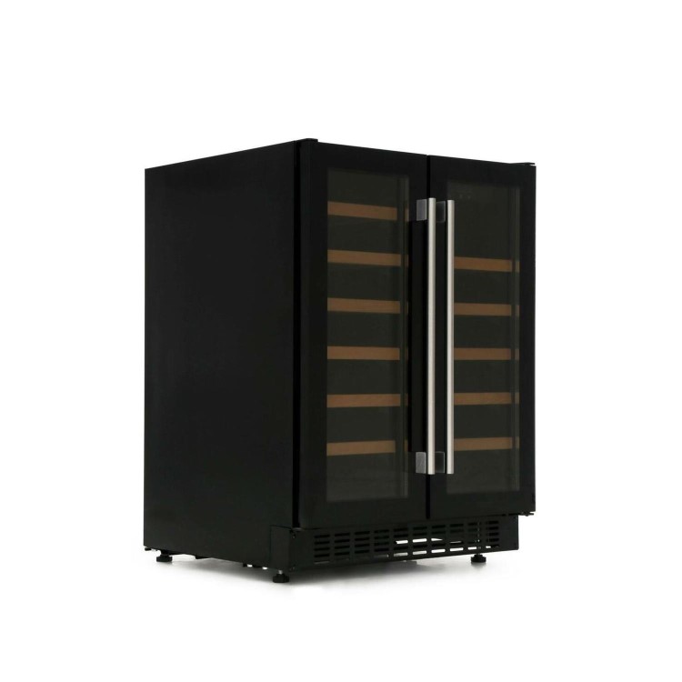 Refurbished CDA FWC624BL Freestanding 40 Bottle Dual Zone Under Counter Wine Cooler Black