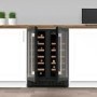 Refurbished CDA FWC624BL Freestanding 40 Bottle Dual Zone Under Counter Wine Cooler Black