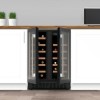 CDA 40 Bottle Capacity  Dual Zone Freestanding Under Counter Wine Cooler - Black