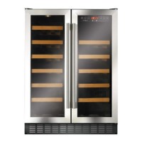 Refurbished CDA FWC624SS 40 Bottle Freestanding Under Counter Wine Cooler Dual Zone 60cm Wide 82cm Tall Stainless Steel