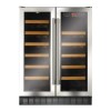 Refurbished CDA FWC624SS 40 Bottle Freestanding Under Counter Wine Cooler Dual Zone 60cm Wide 82cm Tall - Stainless Steel