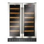 Refurbished CDA FWC624SS 40 Bottle Freestanding Under Counter Wine Cooler Dual Zone 60cm Wide 82cm Tall Stainless Steel