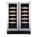 Refurbished CDA CFWC624SS Freestanding 40 Bottle Dual Zone Under Counter Wine Cooler Stainless Steel