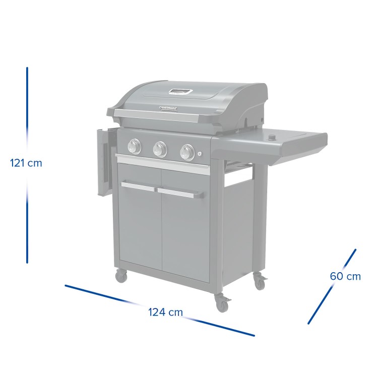 Campingaz 3 Series Premium S - 3 Burner Gas BBQ Grill - Grey