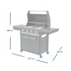 Campingaz CG2000037286 4 Series Premium S - 4 Burner Gas BBQ Grill with Side Burner - Grey  