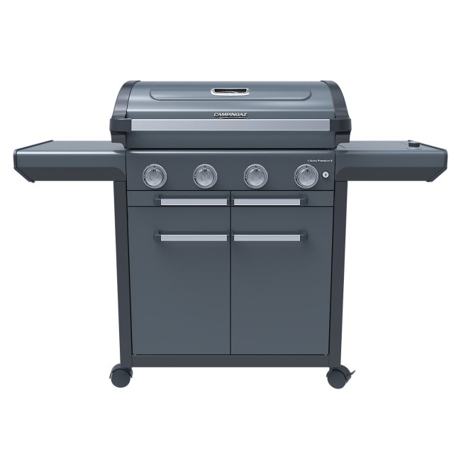 Campingaz CG2000037286 4 Series Premium S - 4 Burner Gas BBQ Grill with Side Burner - Grey  