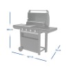 Refurbished Campingaz 4 Series Select S - 4 Burner Gas BBQ Grill with Side Burner - Grey