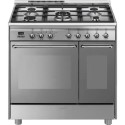 CG92PX9 Smeg Concert 90cm Dual Fuel Range Cooker - Stainless Steel