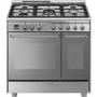 Refurbished Smeg CG92PX9 90cm Dual Fuel Range Cooker Stainless Steel