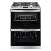 AEG 60cm Gas Cooker with Lid - Stainless Steel AEG 60cm Gas Cooker with Lid - Stainless Steel