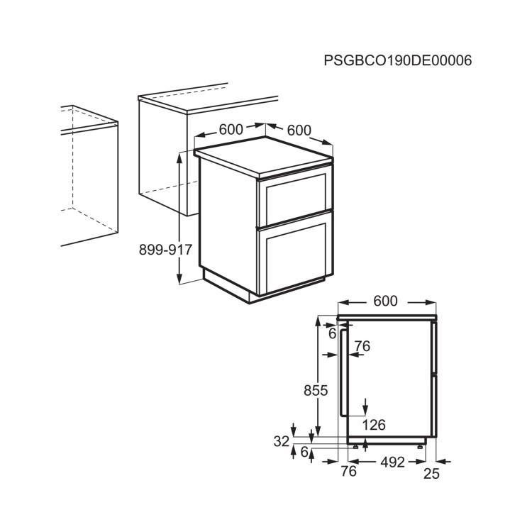 AEG 60cm Gas Cooker with Lid - Stainless Steel