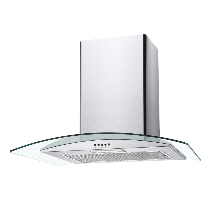 Candy 60cm Curved Glass Cooker Hood - Stainless Steel