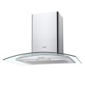 CGM64/1X Candy 60cm Chimney Cooker Hood With Curved Glass Canopy - Stainless Steel