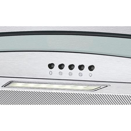 Refurbished Candy CGM70NX 70cm Cooker Hood With Curved Glass Canopy Stainless Steel