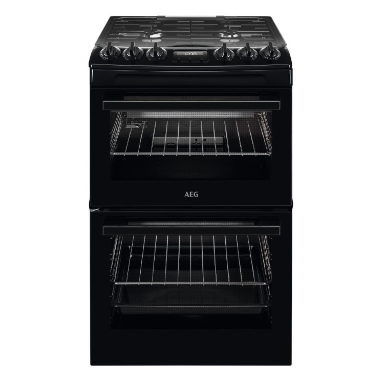 AEG 55cm Gas Cooker with Lid - Black