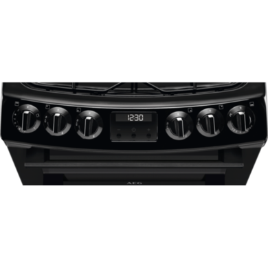 AEG 55cm Gas Cooker with Lid - Black