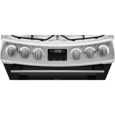 AEG 55cm Gas Cooker with Lid - Stainless Steel