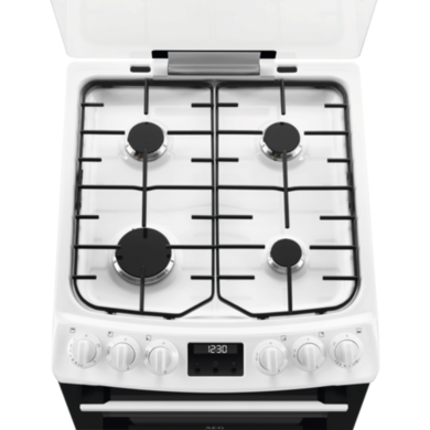 AEG 55cm Gas Cooker with Lid - White