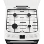 AEG 60cm Gas Cooker with Lid - White