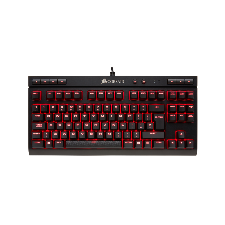 Corsair K63 Compact Cherry MX Red Wired Mechanical Gaming Keyboard Black