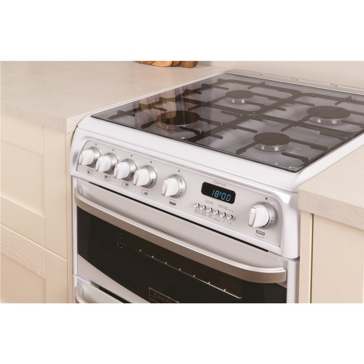 Hotpoint CH60DHWFS Harrogate Double Oven 60cm Dual Fuel Cooker - White