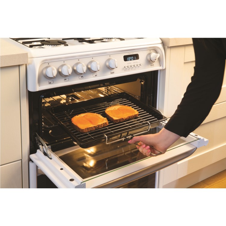 Hotpoint CH60DHWFS Harrogate Double Oven 60cm Dual Fuel Cooker - White