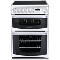 Hotpoint CH60EKW Kendal Double Oven 60cm Electric Cooker with Ceramic Hob - White
