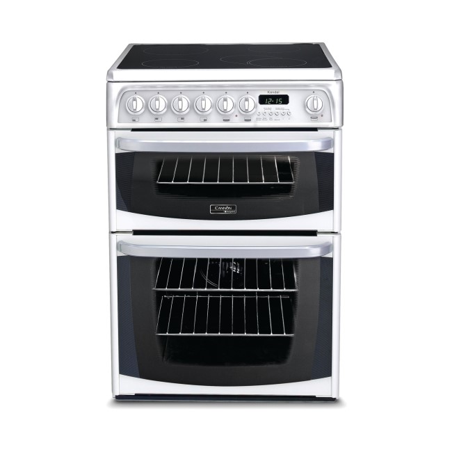 Hotpoint CH60EKW Kendal Double Oven 60cm Electric Cooker with Ceramic Hob - White