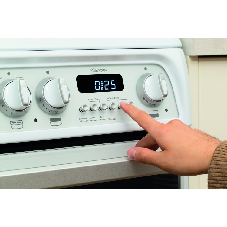 Hotpoint CH60EKW Kendal Double Oven 60cm Electric Cooker with Ceramic Hob - White