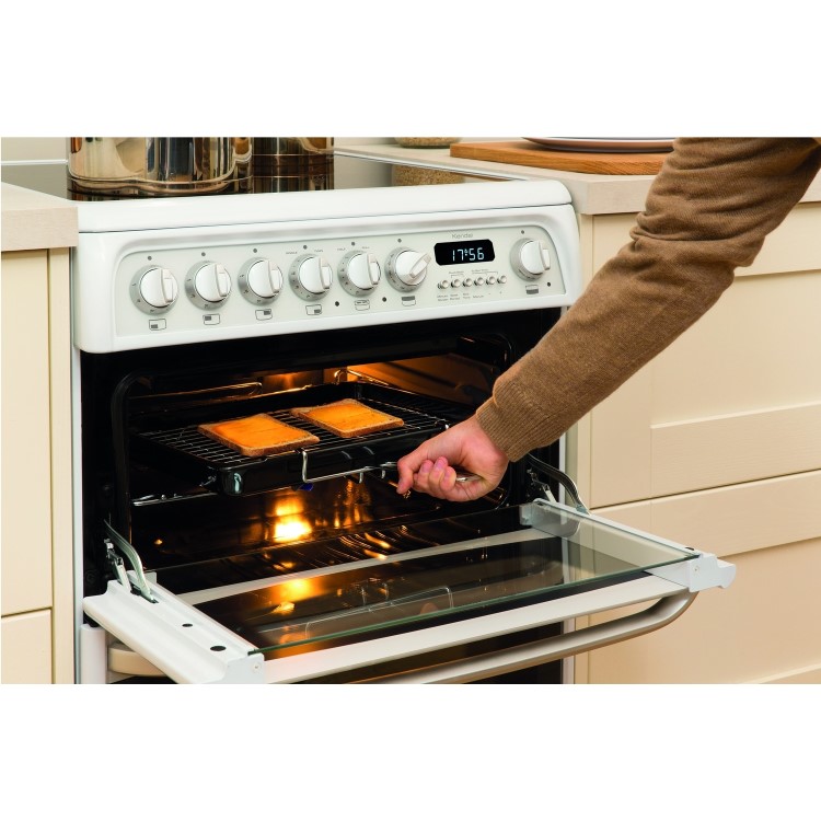 Hotpoint CH60EKW Kendal Double Oven 60cm Electric Cooker with Ceramic Hob - White