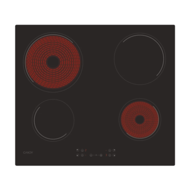 Refurbished Candy CH64CCB 60cm 4 Zone Ceramic Hob Black