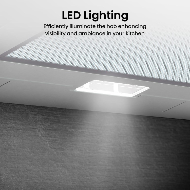 Hisense 60cm Telescopic Canopy Cooker Hood - Stainless Steel