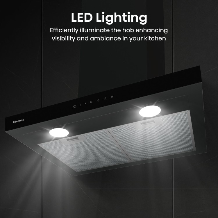 Hisense 60cm Chimney Cooker Hood - Black
