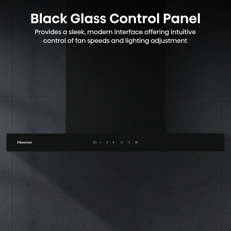 Hisense 60cm Chimney Cooker Hood - Black