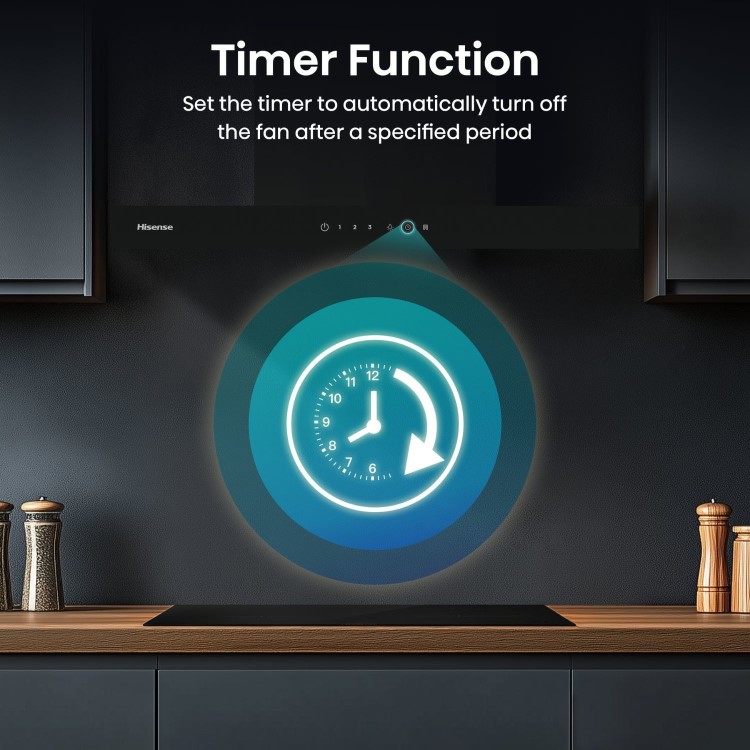 Hisense 60cm Chimney Cooker Hood - Black