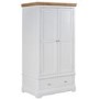 Charleston Two Tone Wardrobe in Solid Oak and Painted Cream