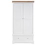 Charleston Two Tone Wardrobe in Solid Oak and Painted Cream