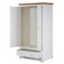 Charleston Two Tone Wardrobe in Solid Oak and Painted Cream