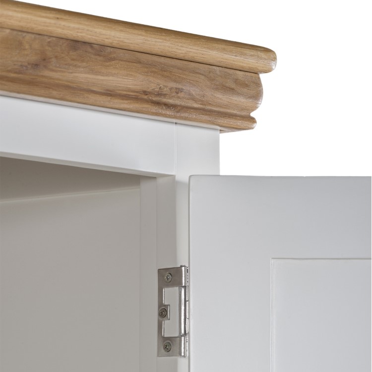 Charleston Two Tone Wardrobe in Solid Oak and Painted Cream