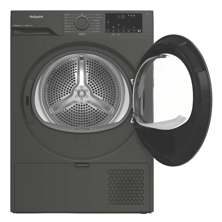 Hotpoint PetCare 9kg Heat Pump Tumble Dryer - Graphite