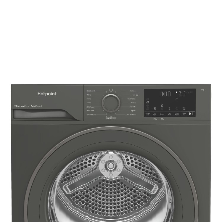 Hotpoint PetCare 9kg Heat Pump Tumble Dryer - Graphite