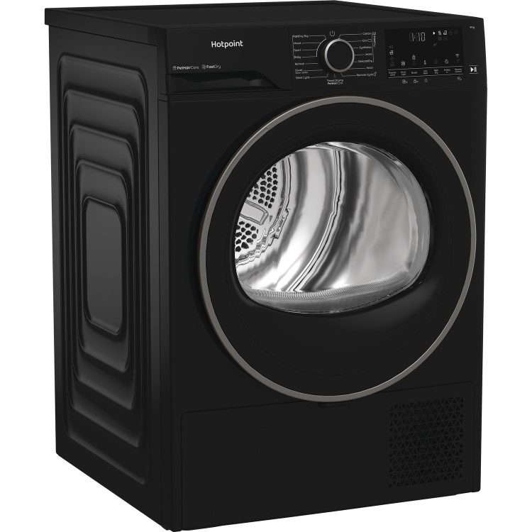 Hotpoint Fabric Care 9kg Heat Pump Dryer - Quiet, Wi-Fi Connected - Black