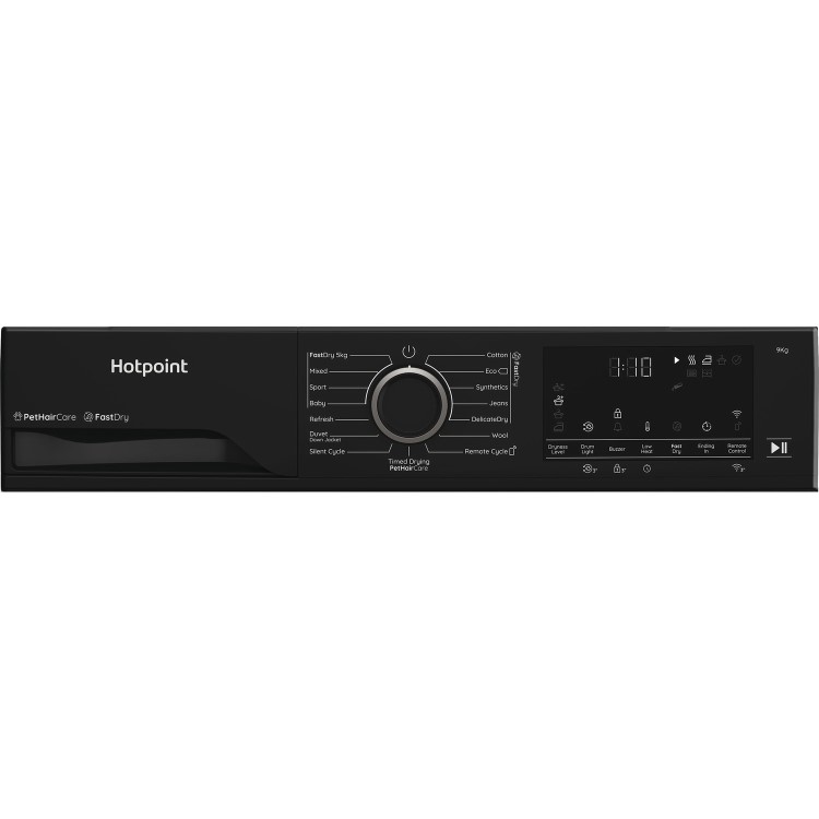 Hotpoint Fabric Care 9kg Heat Pump Dryer - Quiet, Wi-Fi Connected - Black