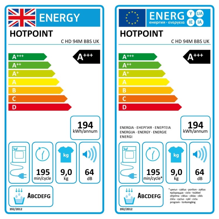 Hotpoint Fabric Care 9kg Heat Pump Dryer - Quiet, Wi-Fi Connected - Black
