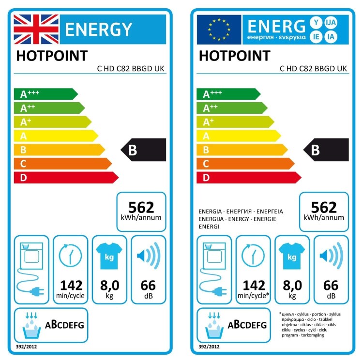 Hotpoint 8kg Condenser Tumble Dryer - Black