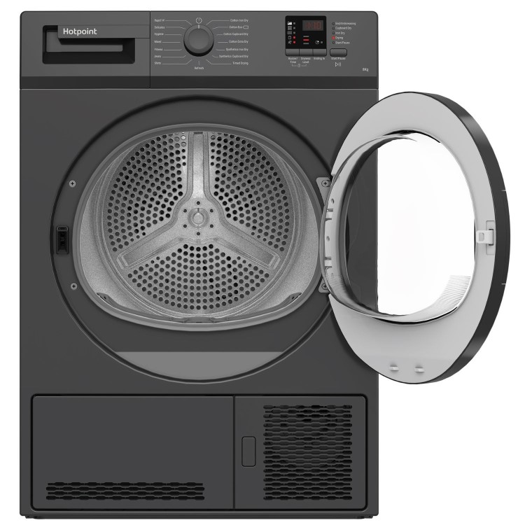 Refurbished Hotpoint CHDC82GGGDUK Freestanding Condenser 8KG Tumble Dryer Graphite