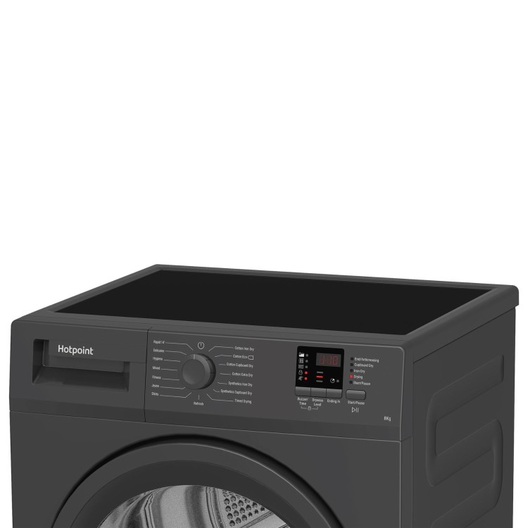 Refurbished Hotpoint CHDC82GGGDUK Freestanding Condenser 8KG Tumble Dryer Graphite